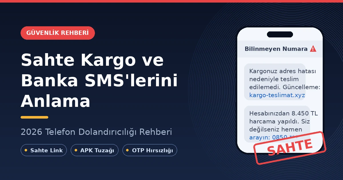 Sahte Kargo ve Banka SMS’i Nasıl Anlaşılır? 2026 Rehberi